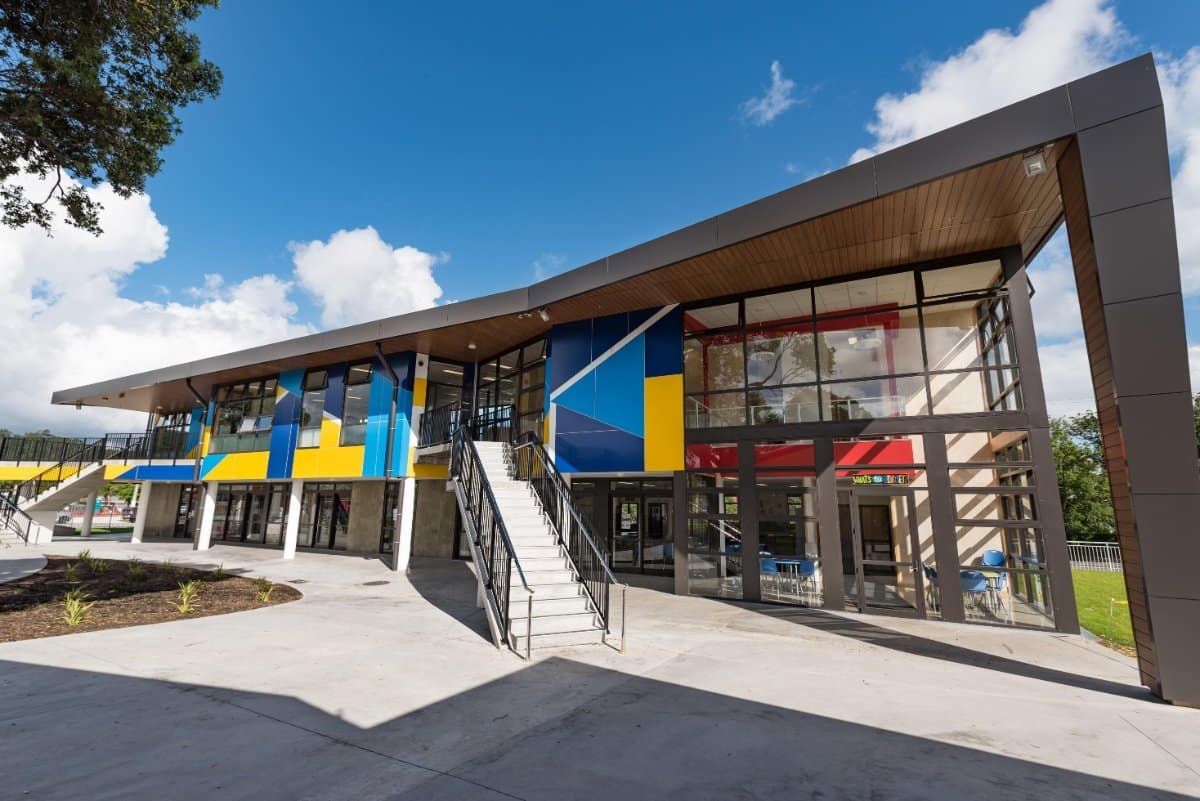 Whangarei Girls High School showing Starke 40mm and commercial aluminium joinery